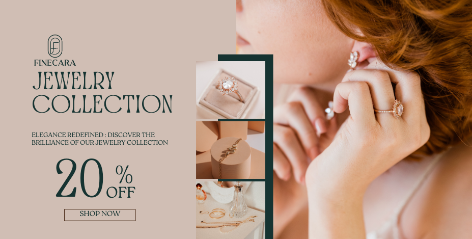 Jewelry Collection by Finecara with 20% off – woman wearing elegant gold jewelry