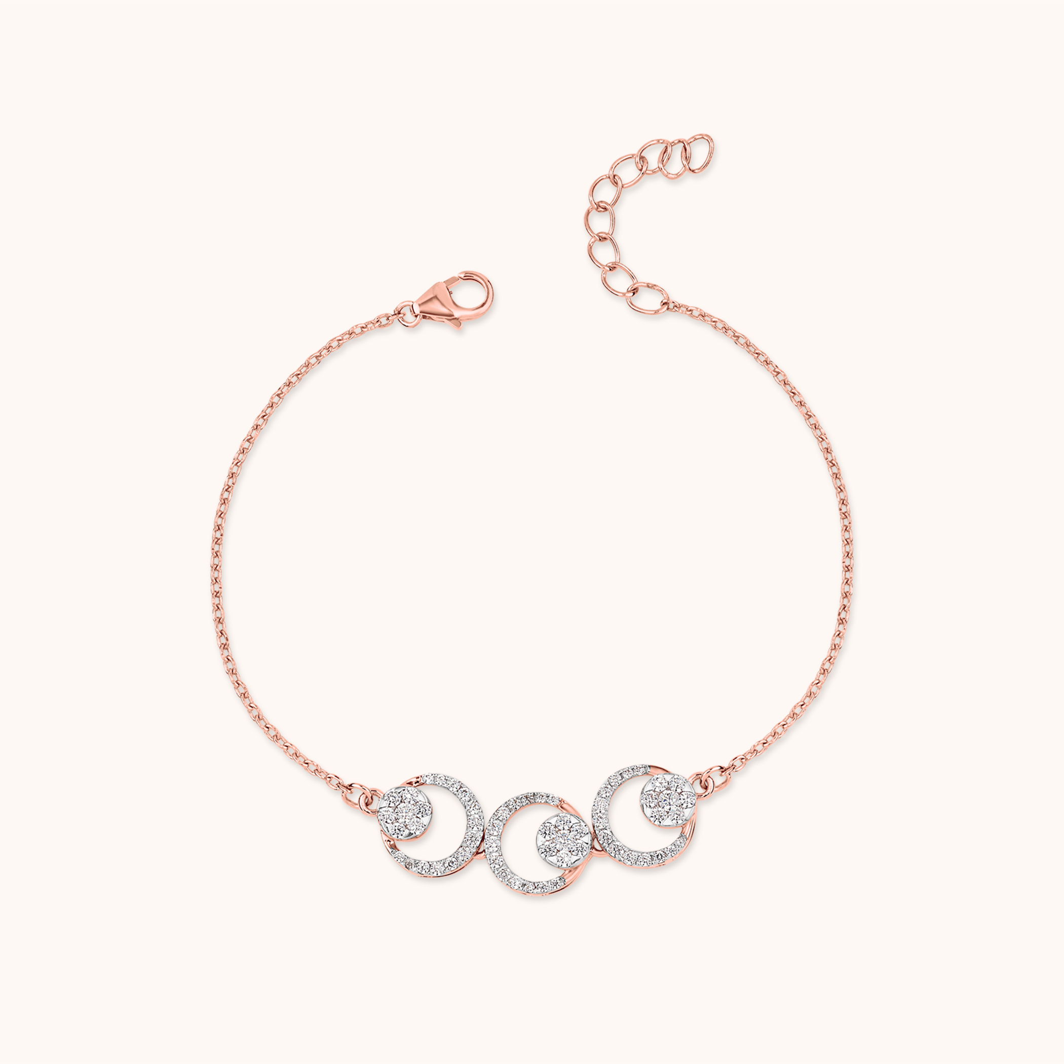 Circle Diamond Charm Bracelet