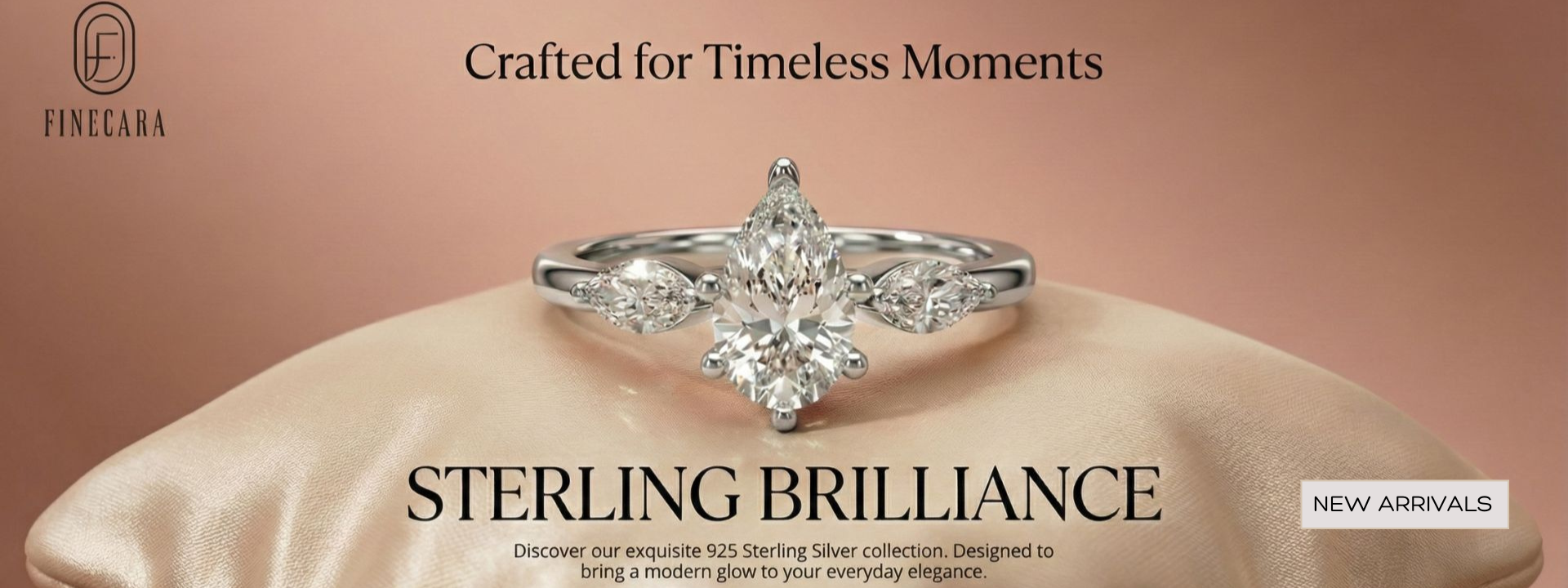925 sterling silver diamond-style ring showcasing timeless elegance by Finecara