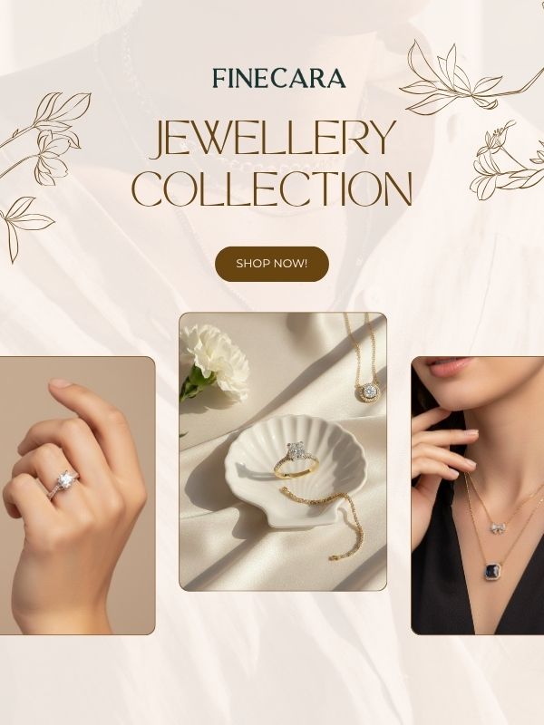 Elegant gold jewelry on model's hands – Finecara